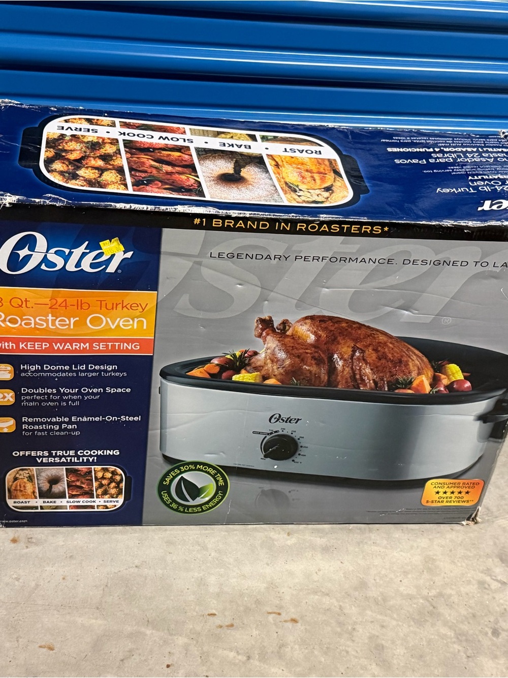 Oster Silver and Black Roaster Oven